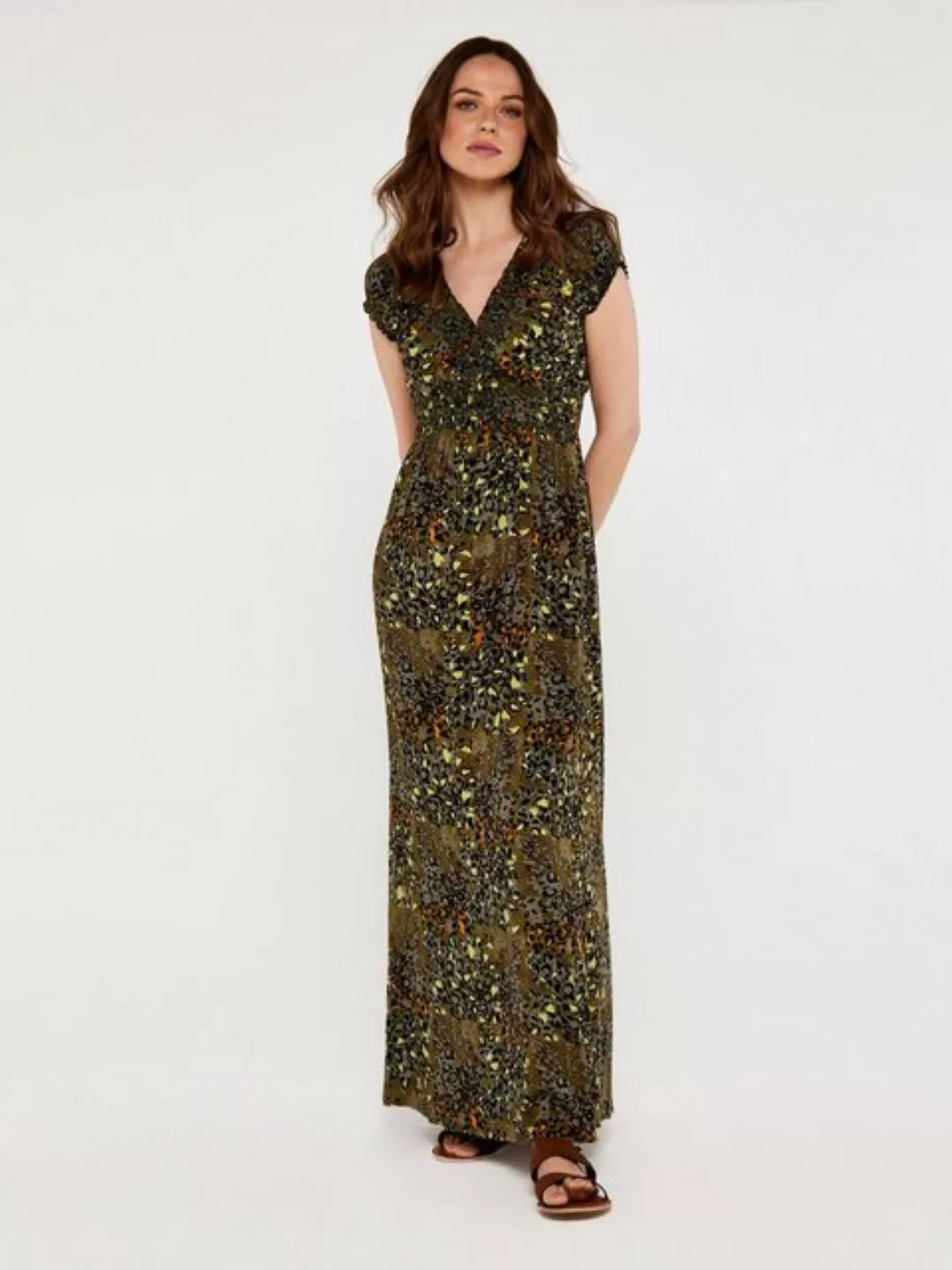 Apricot Maxikleid Colourpop Cheetah Smock Maxi Dress, (1-tlg) mit Animal-Pr günstig online kaufen