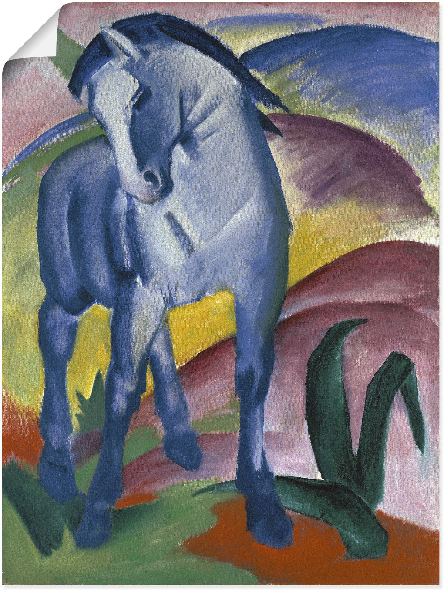 Artland Wandbild "Blaues Pferd I. 1911.", Haustiere, (1 St.), als Alubild, günstig online kaufen