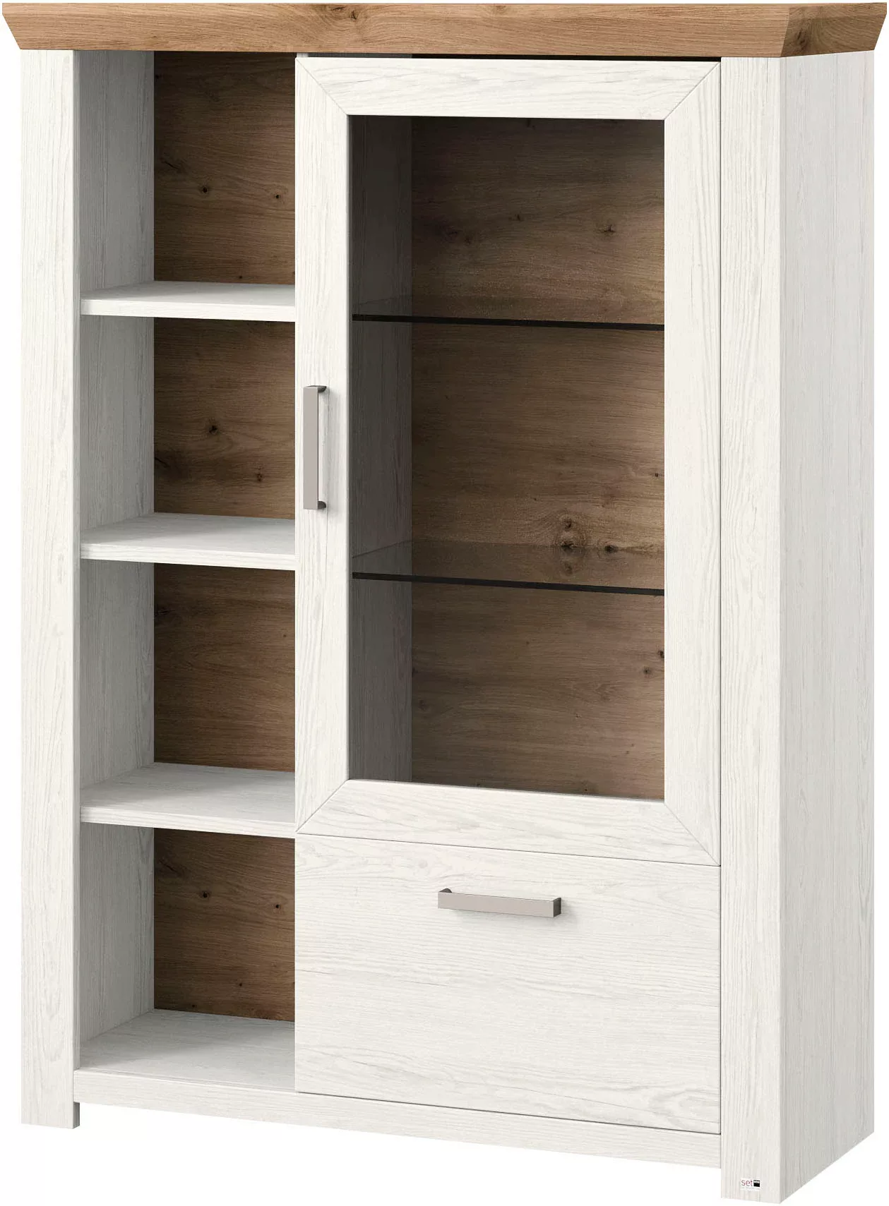 set one by Musterring Highboard "York", Typ 13 und 14, mit Glastür und Schu günstig online kaufen