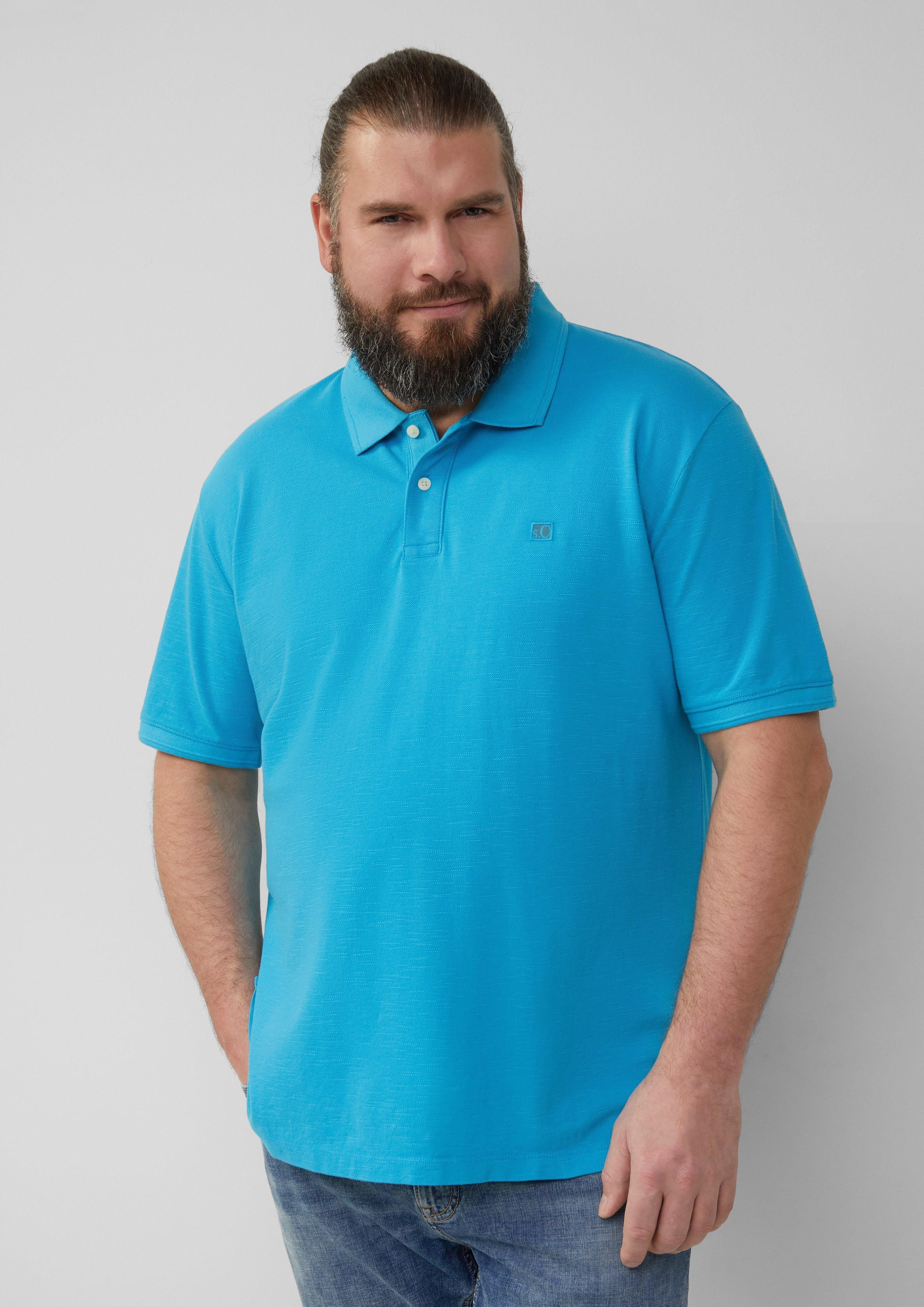 s.Oliver Kurzarmshirt Poloshirt mit kleinem Labelpatch günstig online kaufen
