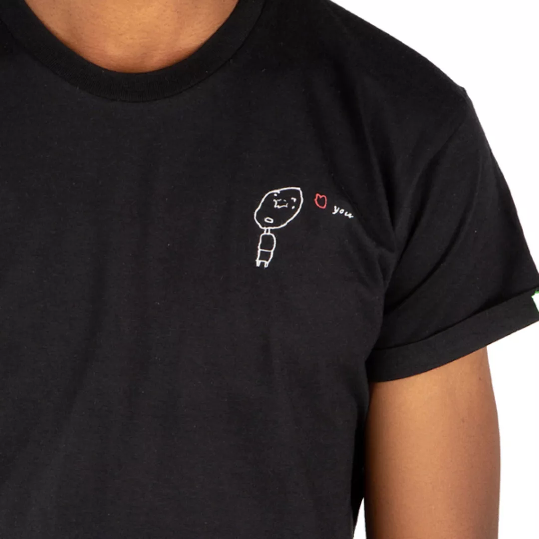 Herren T-shirt Aus Bio-baumwolle „Love You" Schwarz günstig online kaufen