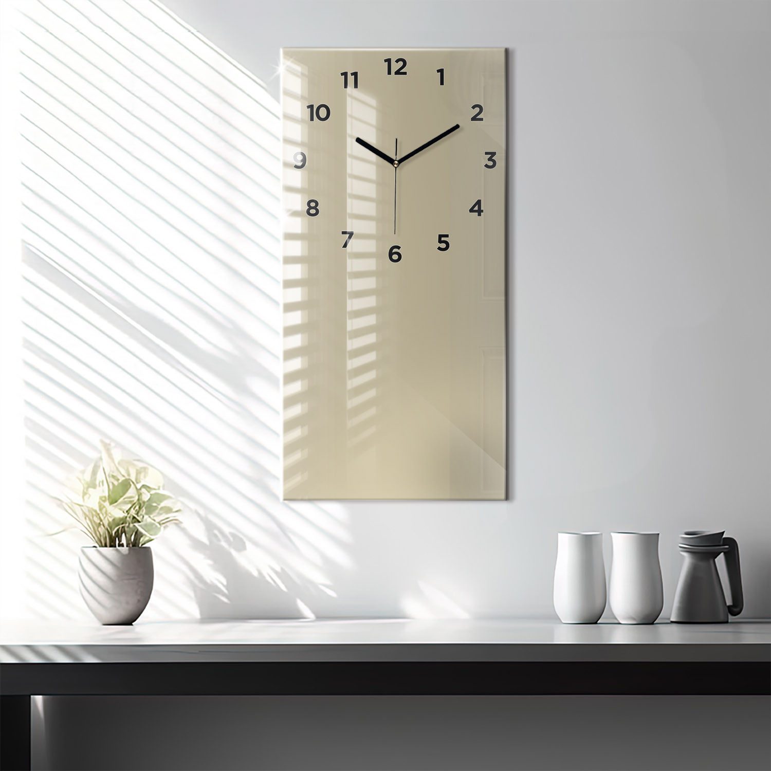 Tulup Wanduhr Wanduhr Glasuhr Rechteckige Wanduhr günstig online kaufen