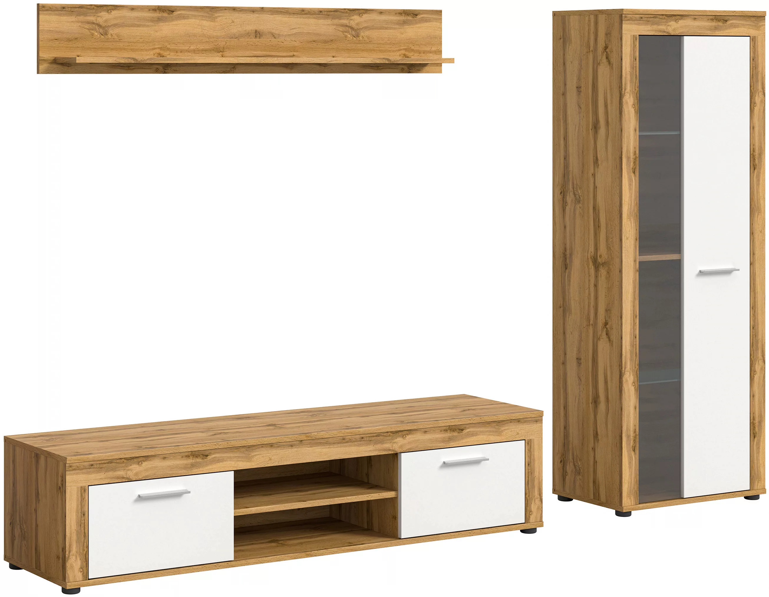 INOSIGN Wohnzimmer-Set "Aosta, Breite 235cm, bestehend aus Lowboard, Wandbo günstig online kaufen