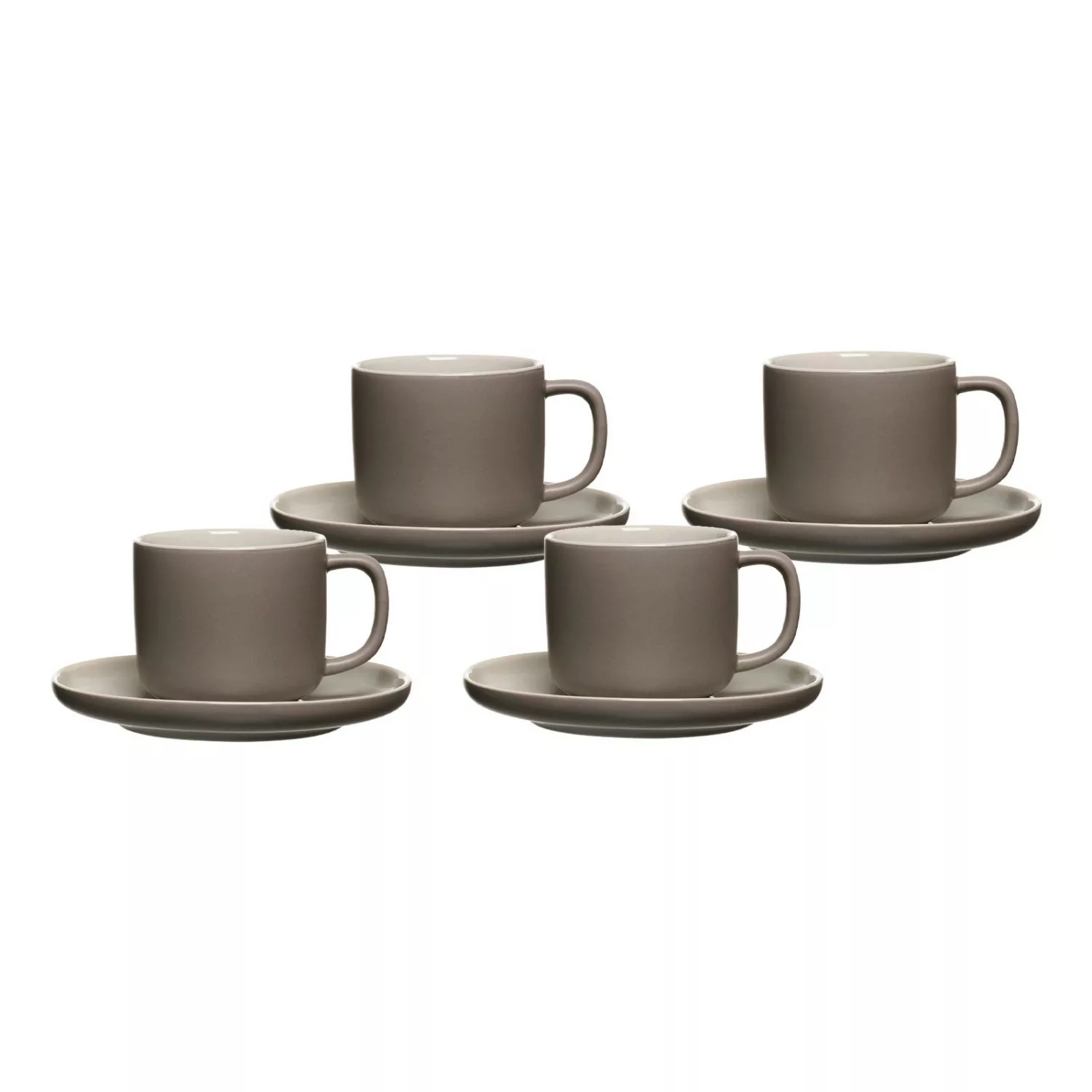 Ritzenhoff & Breker Jasper Kaffeetasse mit Untertasse 240 ml 4er Set Taupe günstig online kaufen