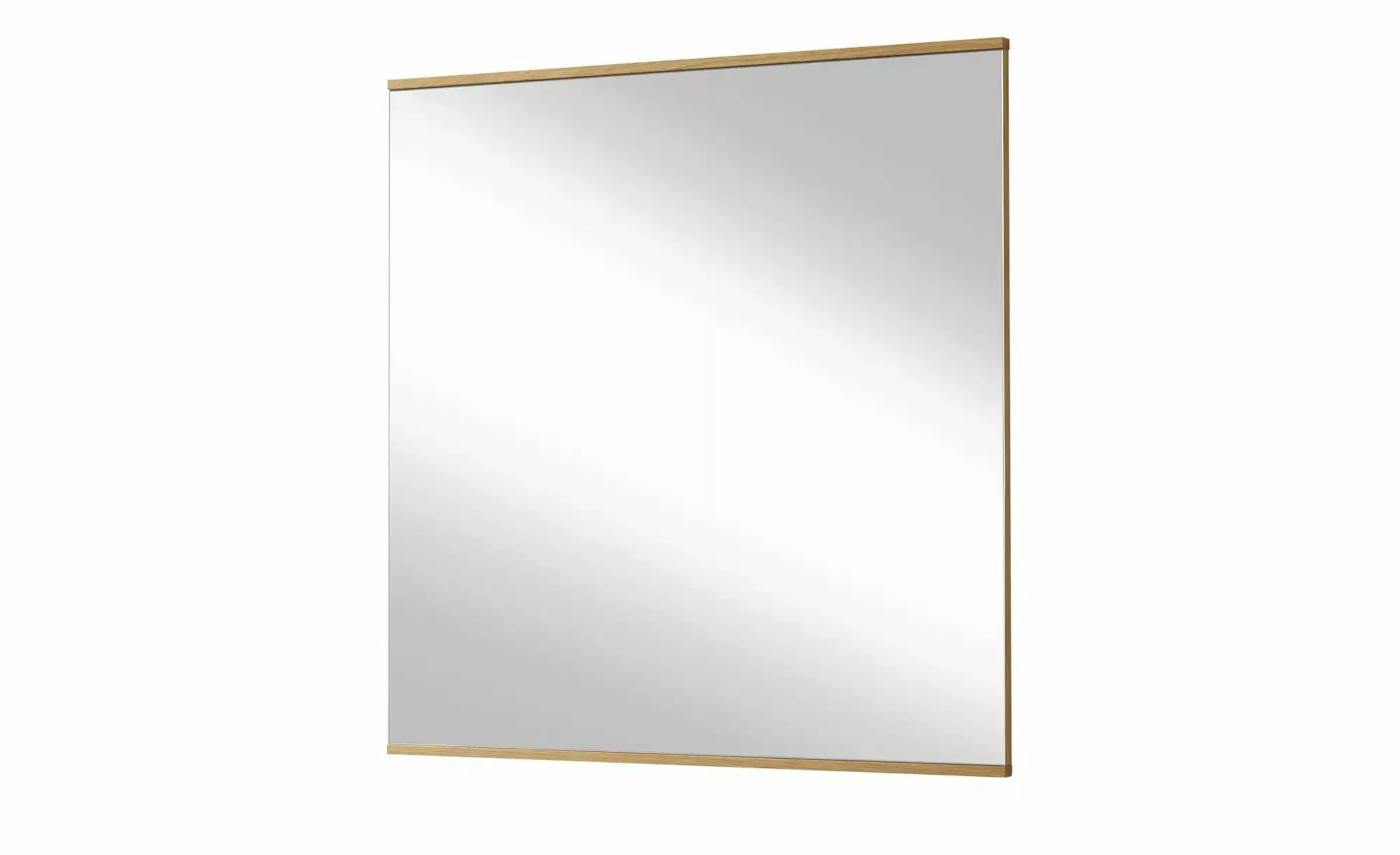 Spiegel 82 x 82 cm Longo ¦ holzfarben ¦ Glas,Aluminium,Holz ¦ Maße (cm): B: günstig online kaufen
