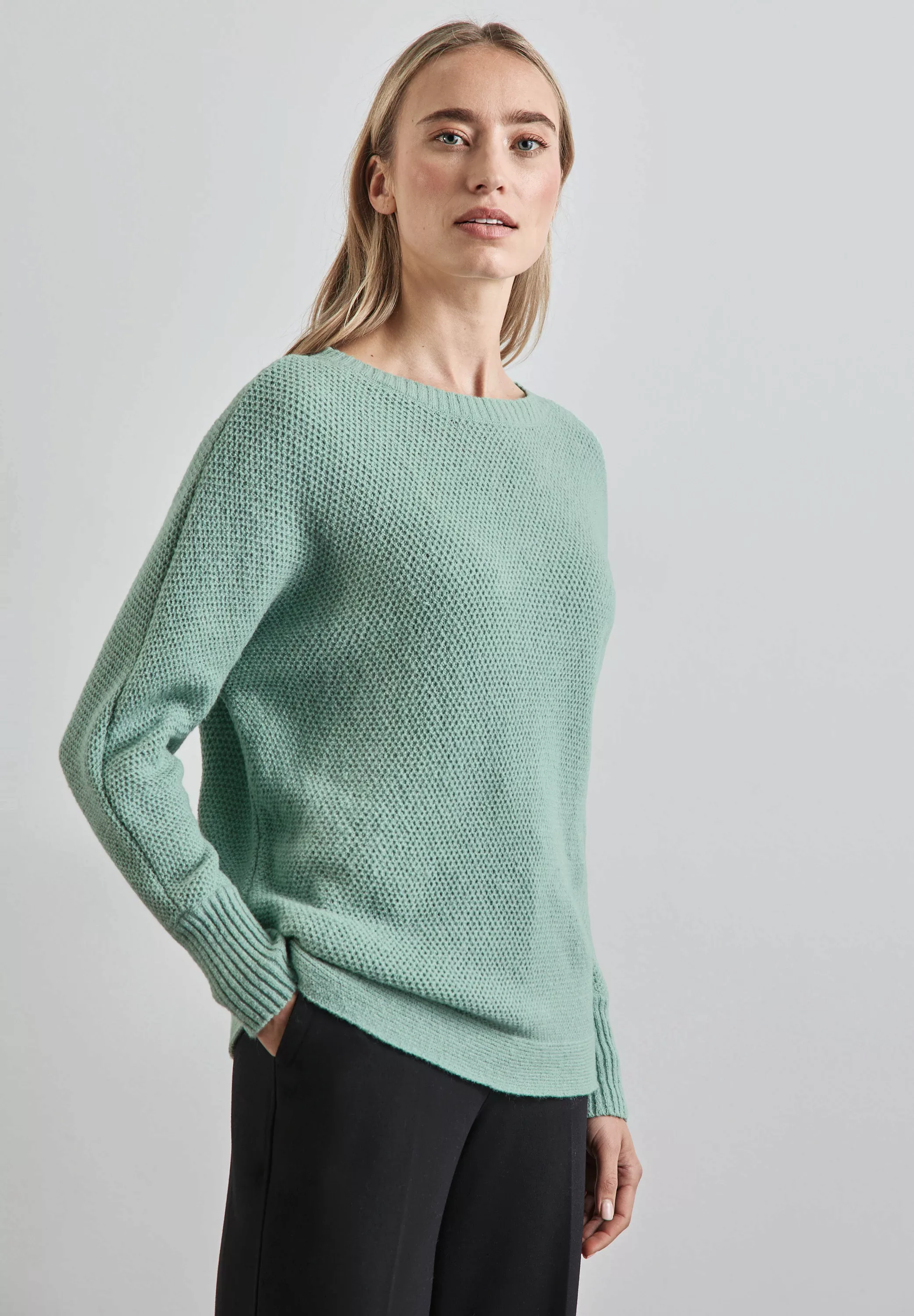 STREET ONE Strickpullover, mit Materialmix günstig online kaufen