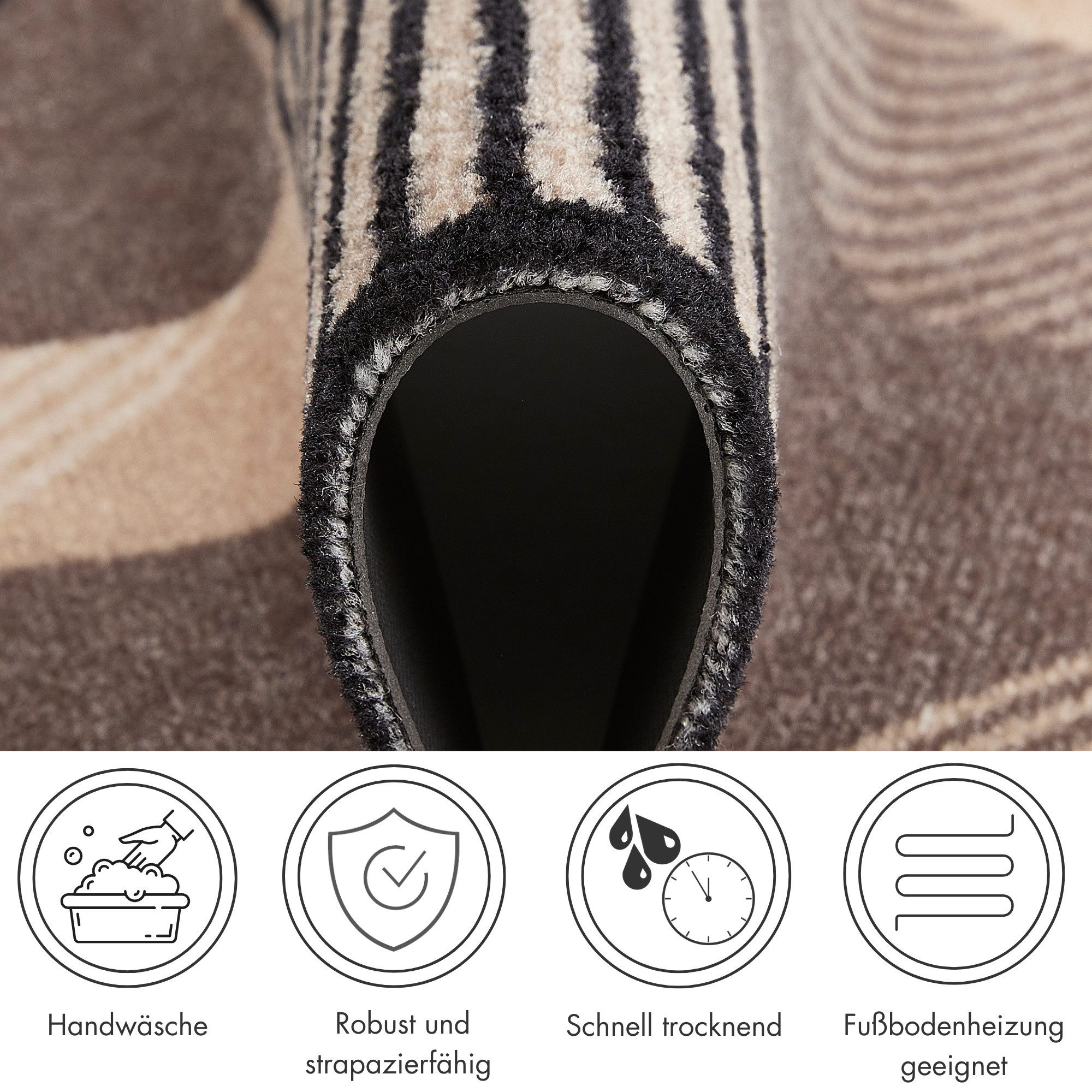 Barbara Becker Fußmatte »Sense, Made in Belgium«, rechteckig, 7 mm Höhe, Sc günstig online kaufen