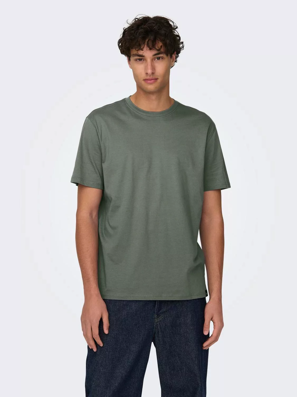 ONLY & SONS Rundhalsshirt "ONSMAX LIFE REG SS STITCH TEE" günstig online kaufen