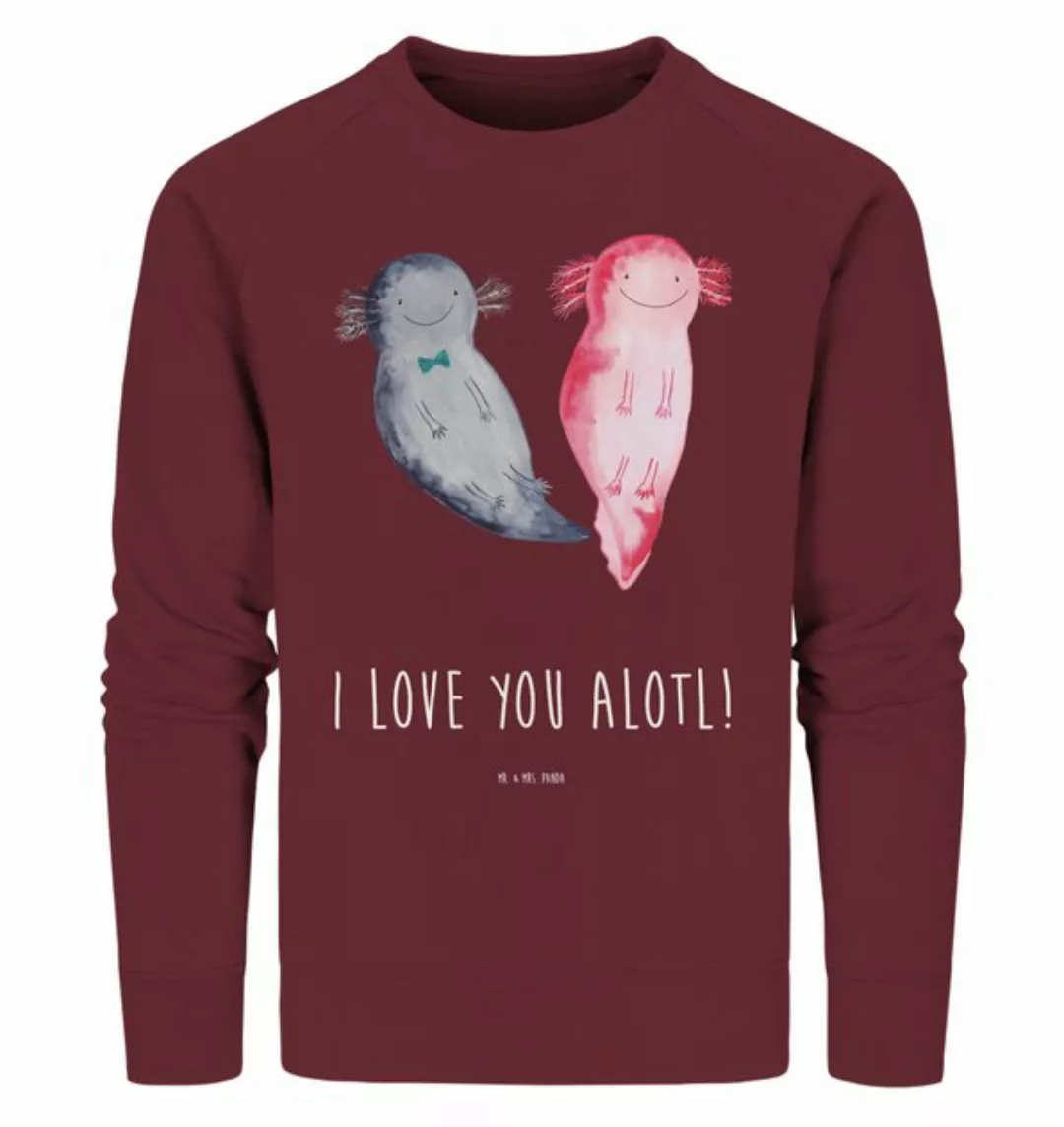 Mr. & Mrs. Panda Longpullover Größe XL Axolotl Liebe - Burgundy - Geschenk, günstig online kaufen