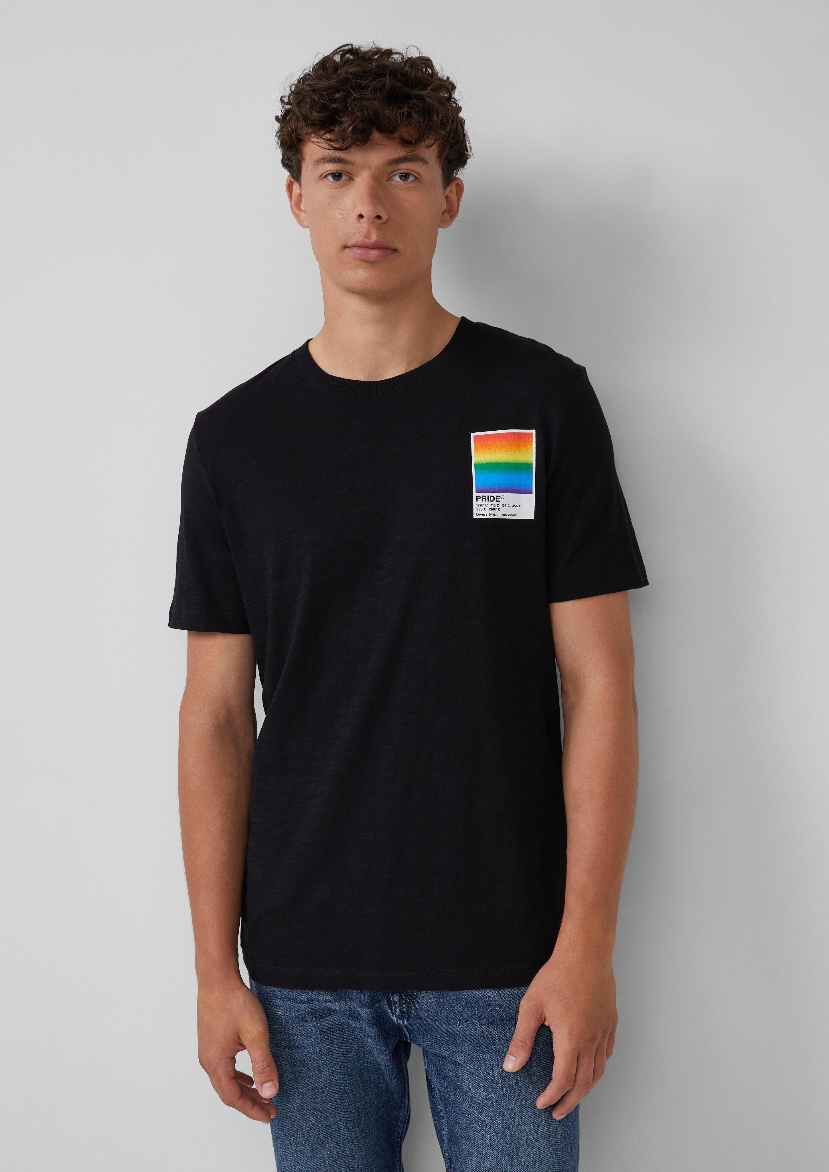 s.Oliver Kurzarmshirt T-Shirt mit Pride-Motiv günstig online kaufen