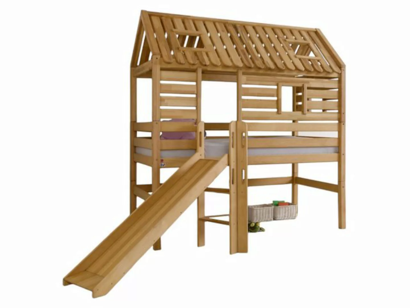 58 aufm Kessel Bettgestell Spielbett Gertrudis 208x186x222 Hochbett Massivh günstig online kaufen