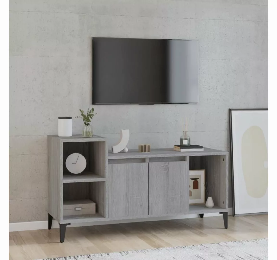 furnicato TV-Schrank Grau Sonoma 100x35x55 cm Holzwerkstoff günstig online kaufen
