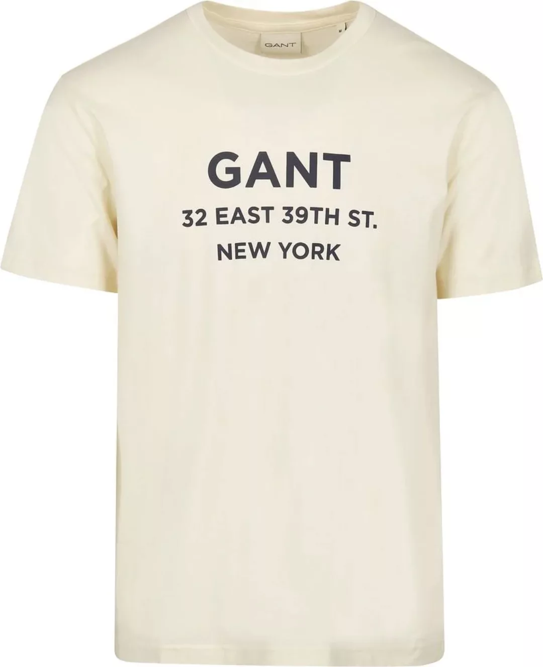 Gant T-shirt Graphic Logo Ecru - Größe XL günstig online kaufen