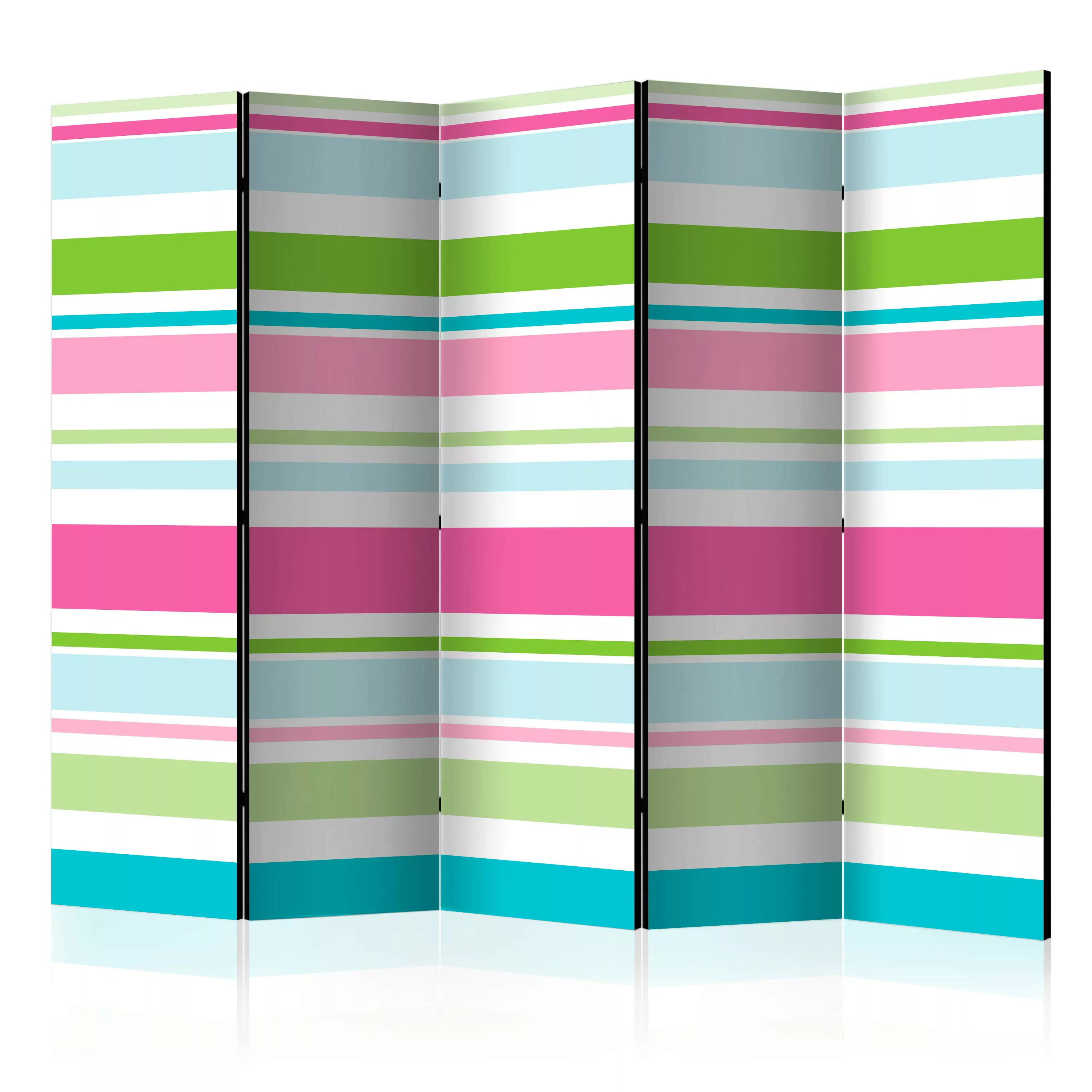 5-teiliges Paravent - Bright Stripes Ii [room Dividers] günstig online kaufen
