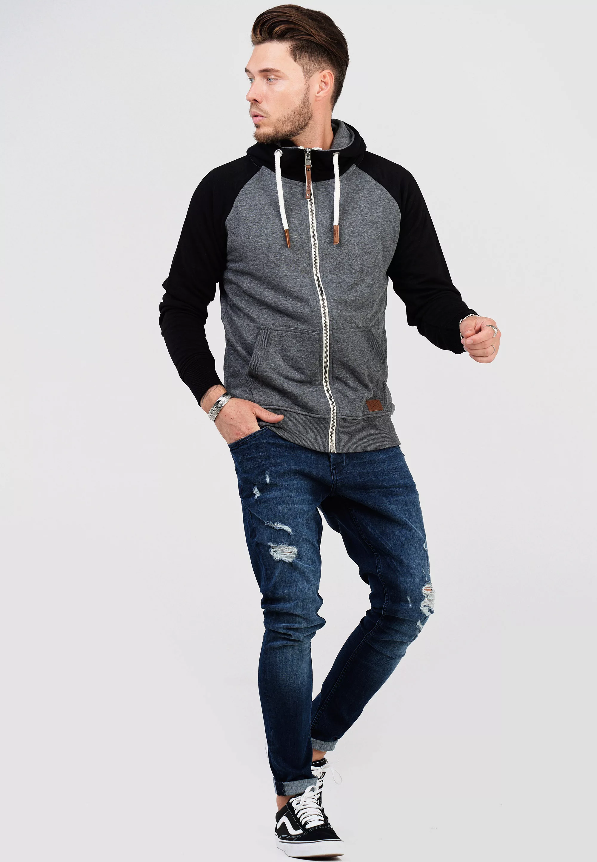 behype Sweatjacke HENRAY mit erhöhtem Kragen günstig online kaufen