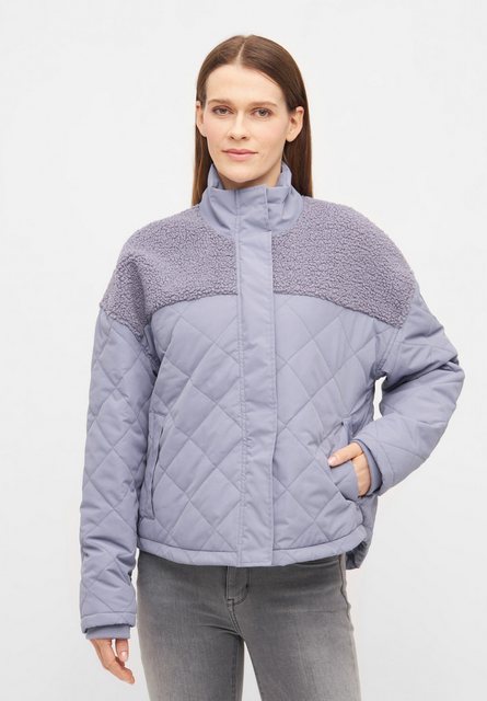 Derbe Fleecejacke "Quiltholm", gesteppt, Fleece im oberen Anteil, silberne günstig online kaufen