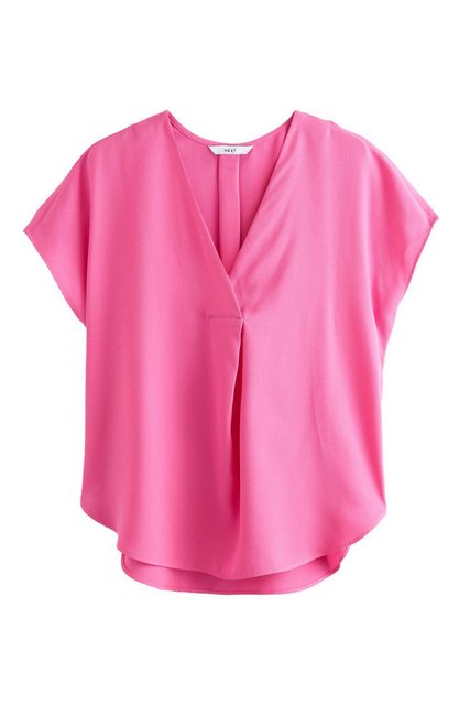 Next Kurzarmbluse Relaxed Fit Kurzarm-Bluse mit V-Ausschnitt (1-tlg) günstig online kaufen