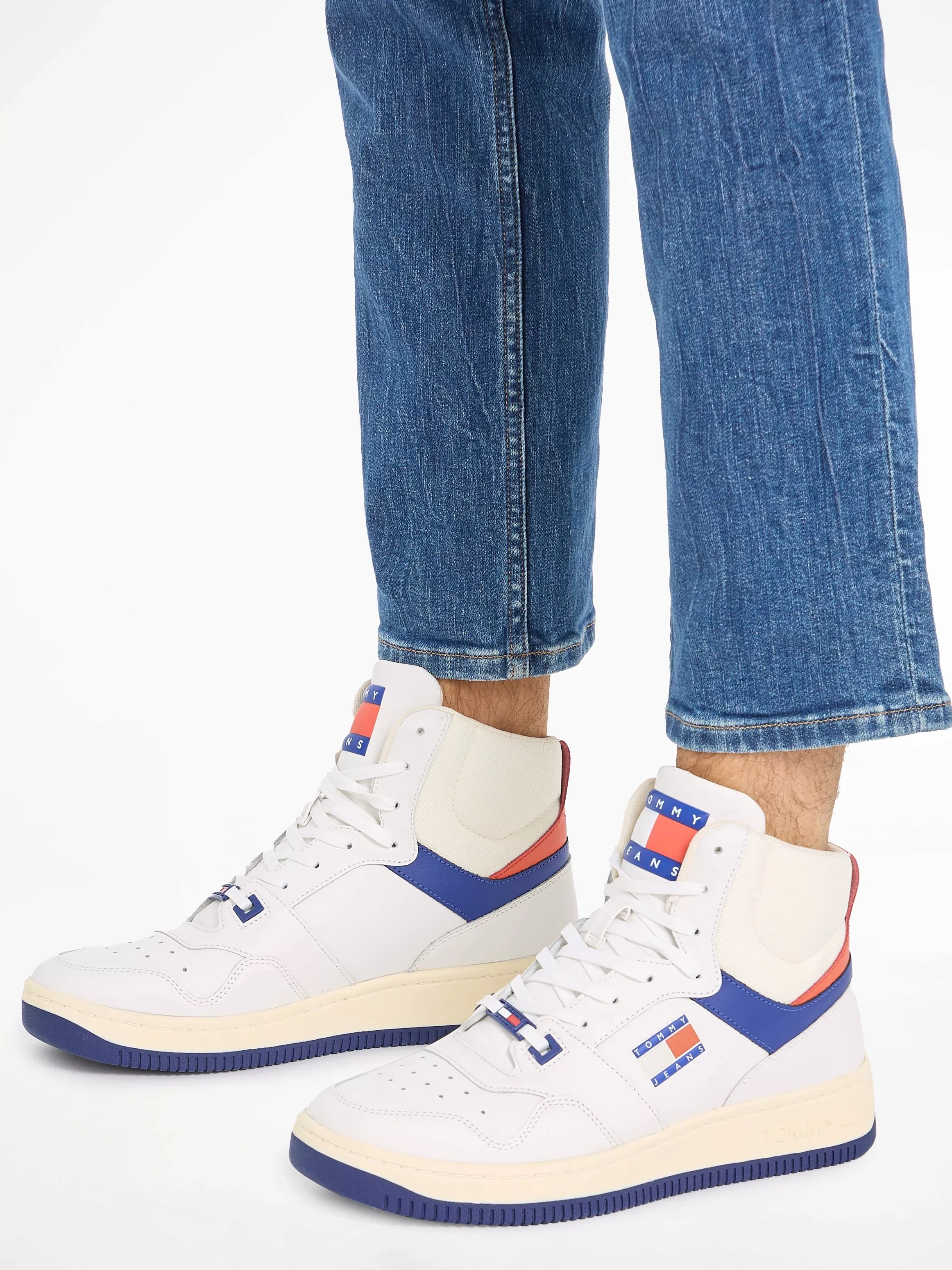 Tommy Jeans Sneaker "TJM BASKET MID", mit Kontrastbesätzen günstig online kaufen