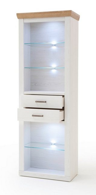 MCA furniture Vitrine Kombi-Regal Brixen, Landhaus modern, Pinie Aurelio / günstig online kaufen