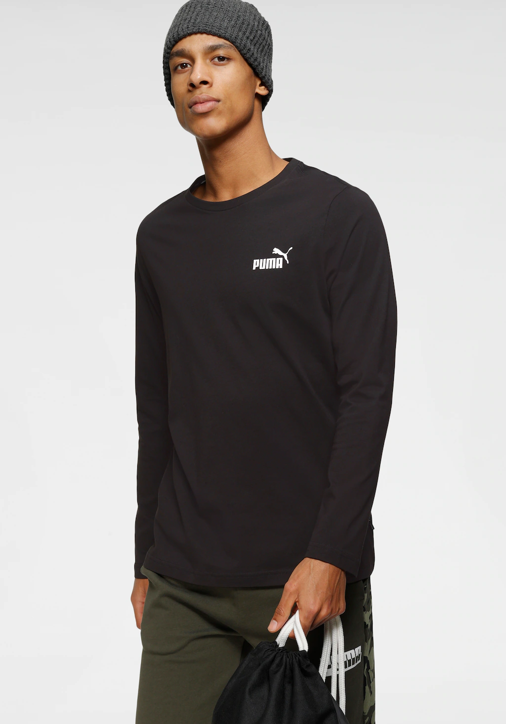 PUMA Langarmshirt "ESS SMALL LOGO LONGSLEEVE TEE" günstig online kaufen