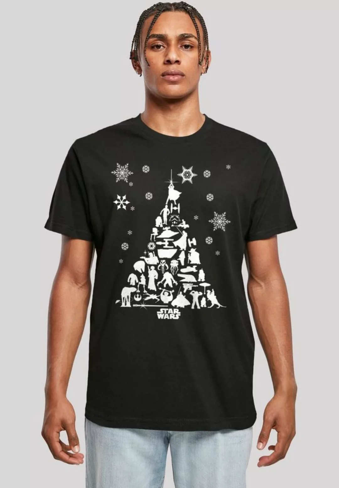 F4NT4STIC T-Shirt Star Wars Christmas Weihnachtsbaum Print günstig online kaufen