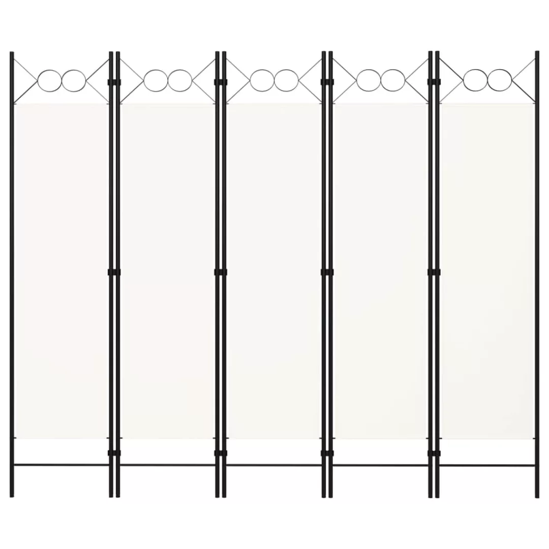 5-tlg. Raumteiler Cremeweiß 200x180 Cm günstig online kaufen