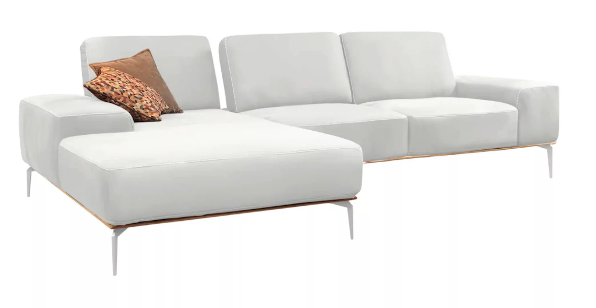 W.SCHILLIG Ecksofa "run", mit elegantem Holzsockel, Füße in Chrom glänzend, günstig online kaufen