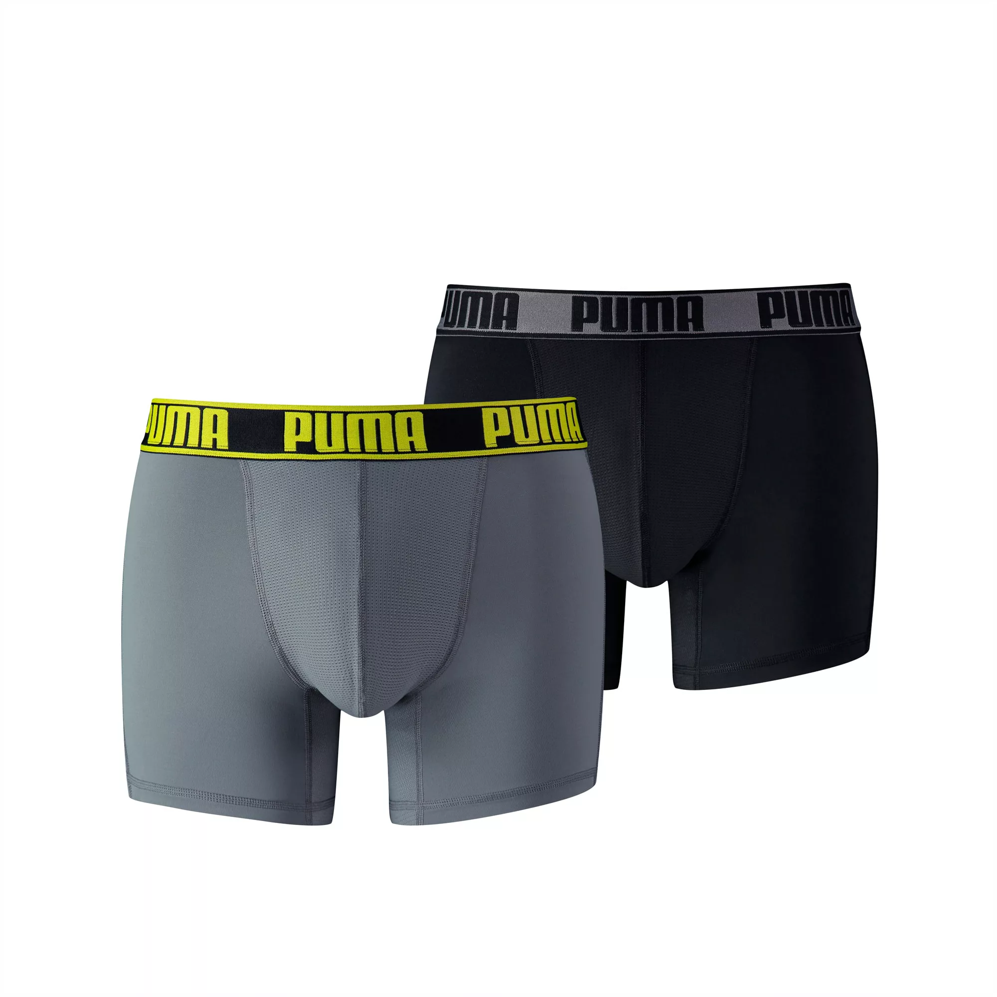 PUMA Active Herren Boxershorts 2er Pack | Mit Aucun | Gelb/Grau | Größe: XL günstig online kaufen
