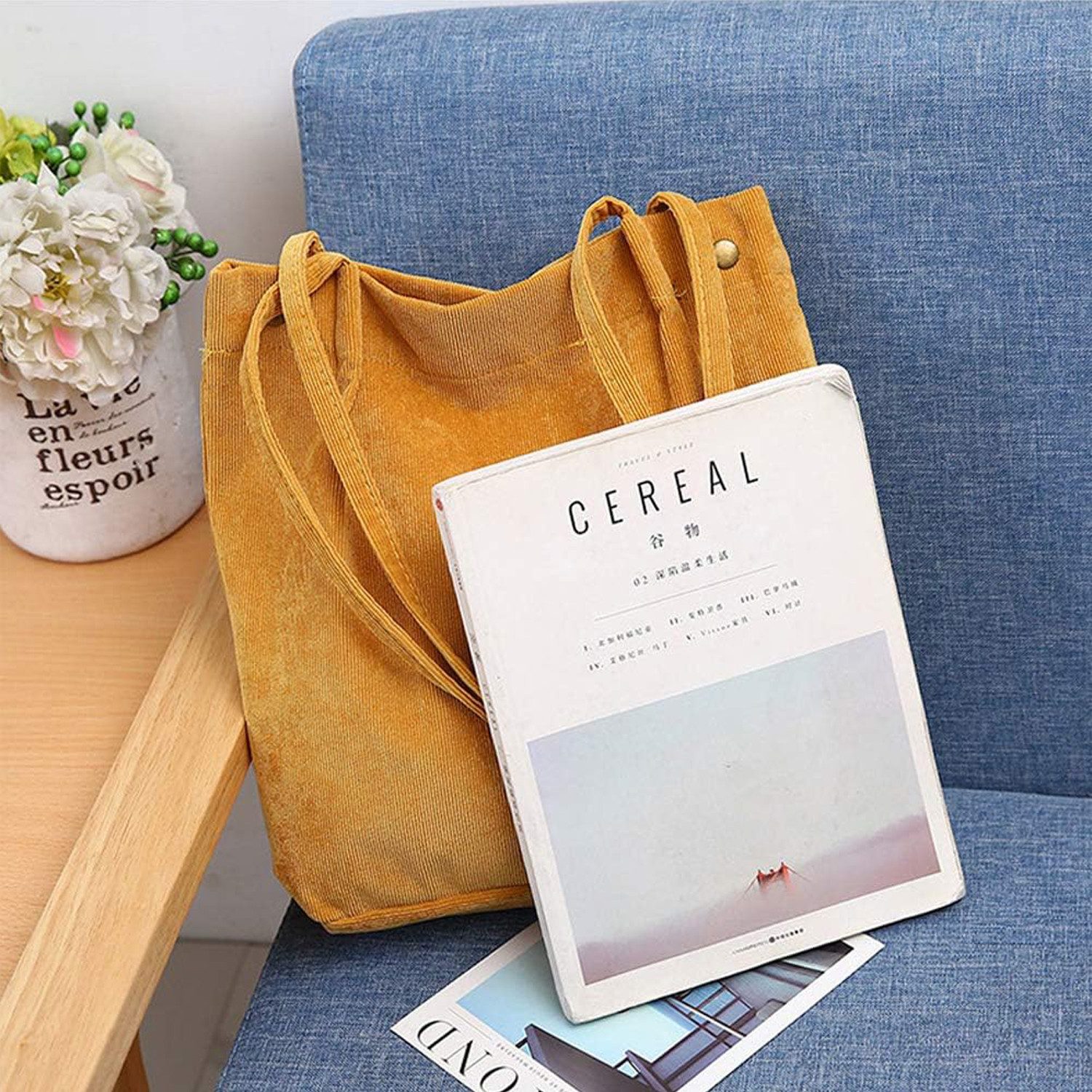 OKWISH Handtasche Kordsamtschultertasche Tote Bag Freizeittasche günstig online kaufen