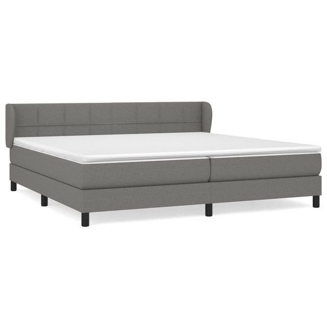 furnicato Bett Boxspringbett mit Matratze Dunkelgrau 200x200 cm Stoff günstig online kaufen