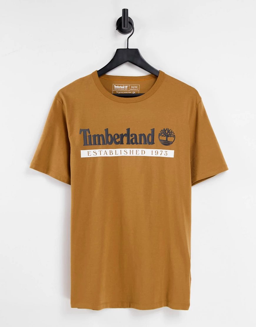 Timberland – Established 1973 – T-Shirt in Weizenbraun günstig online kaufen