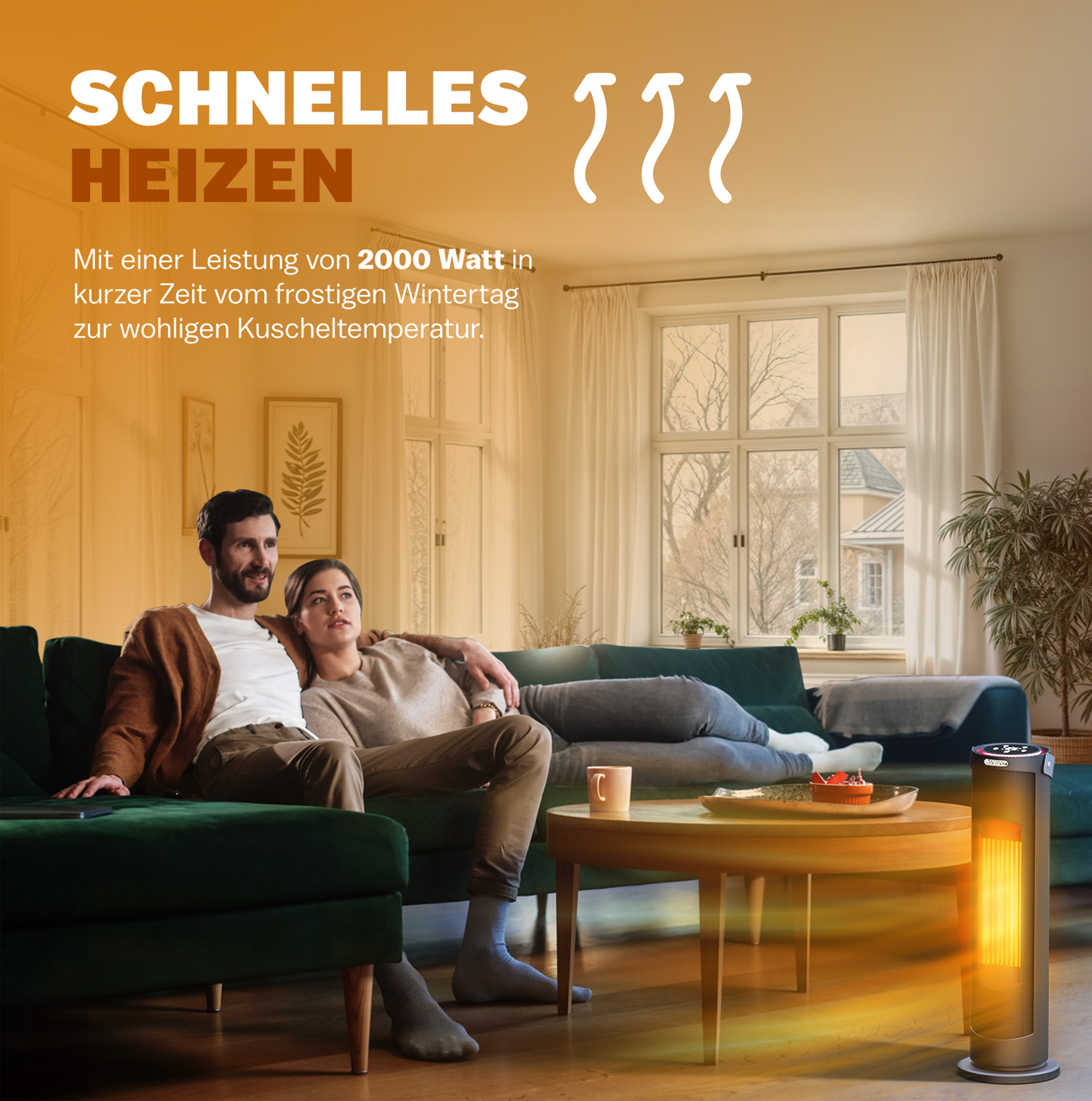 Heizlüfter MZTH2000 Schwarz Keramik 2000W günstig online kaufen