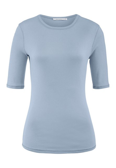 Hessnatur T-Shirt Softrib Kurzarm Slim aus Bio-Baumwolle und TENCEL™ (1-tlg günstig online kaufen