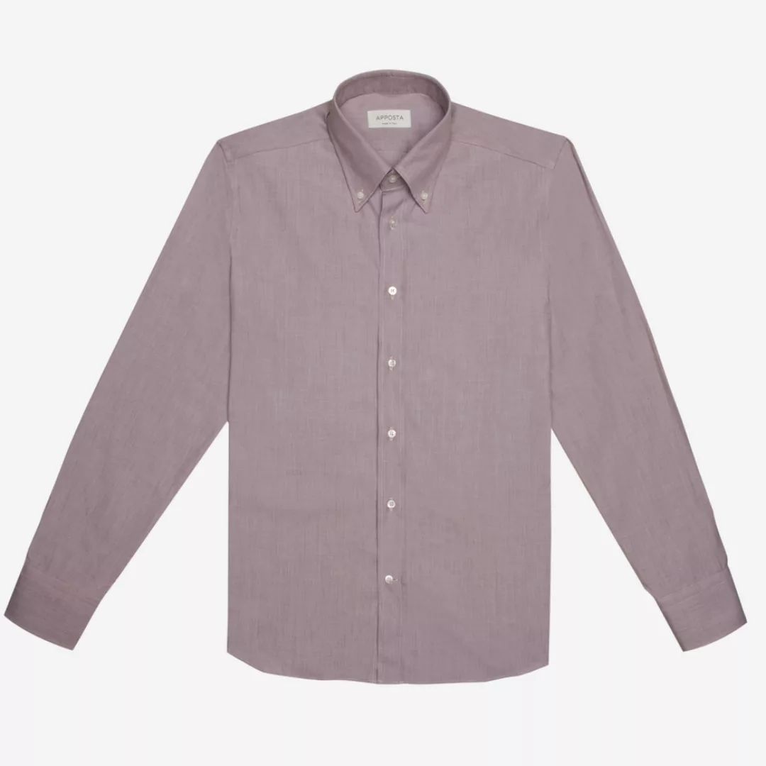 Hemd  einfarbig  braun 100% reine baumwolle fil-à-fil, kragenform  button-d günstig online kaufen