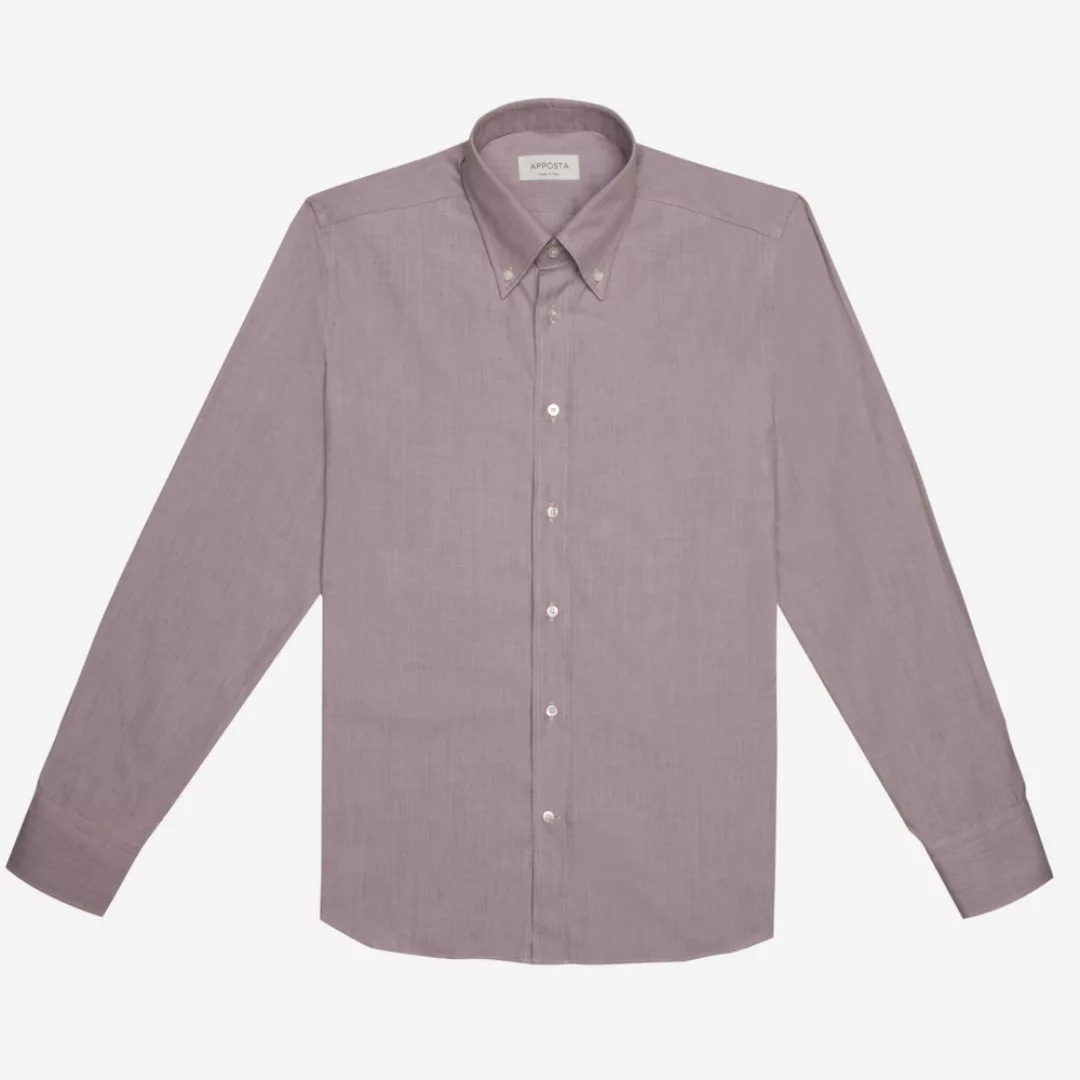 Hemd  einfarbig  braun baumwolle fil-à-fil, kragenform  button-down-kragen günstig online kaufen