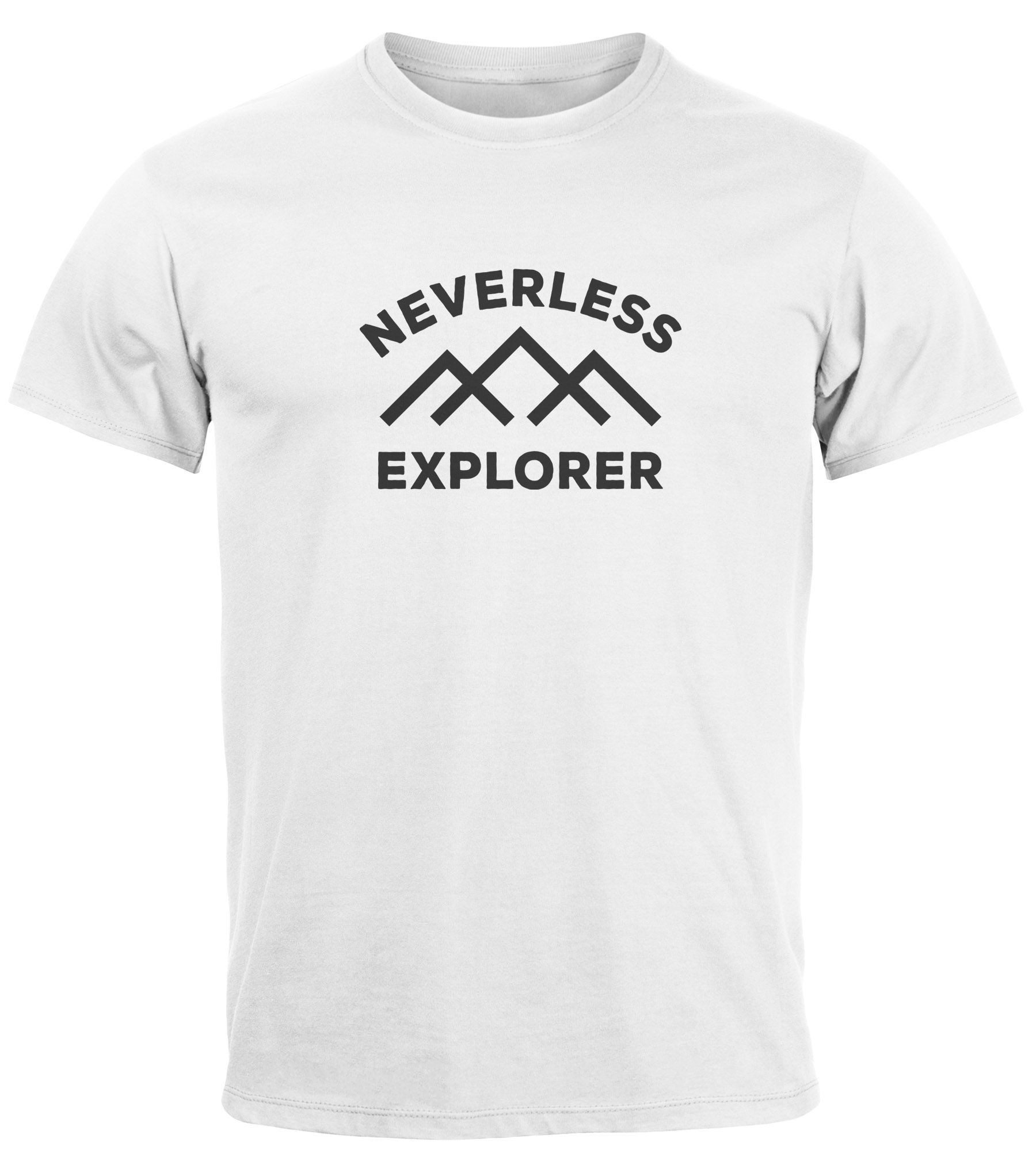 Neverless Print-Shirt Herren T-Shirt Aufdruck Outdoor günstig online kaufen