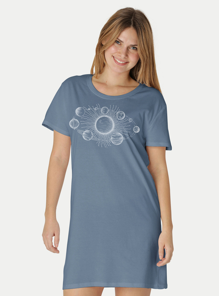 Longshirt Sonnensystem Für Damen günstig online kaufen