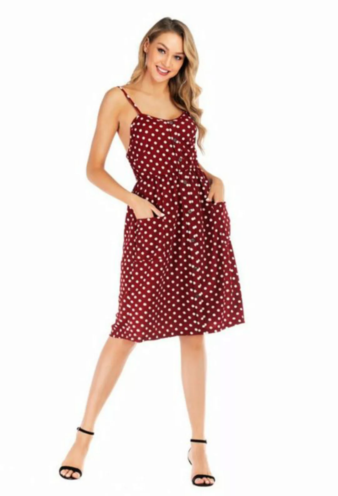 SEGUEN Sommerkleid Sommer Bedrucktes Sexy Freizeitkleid (Fließende spiritue günstig online kaufen