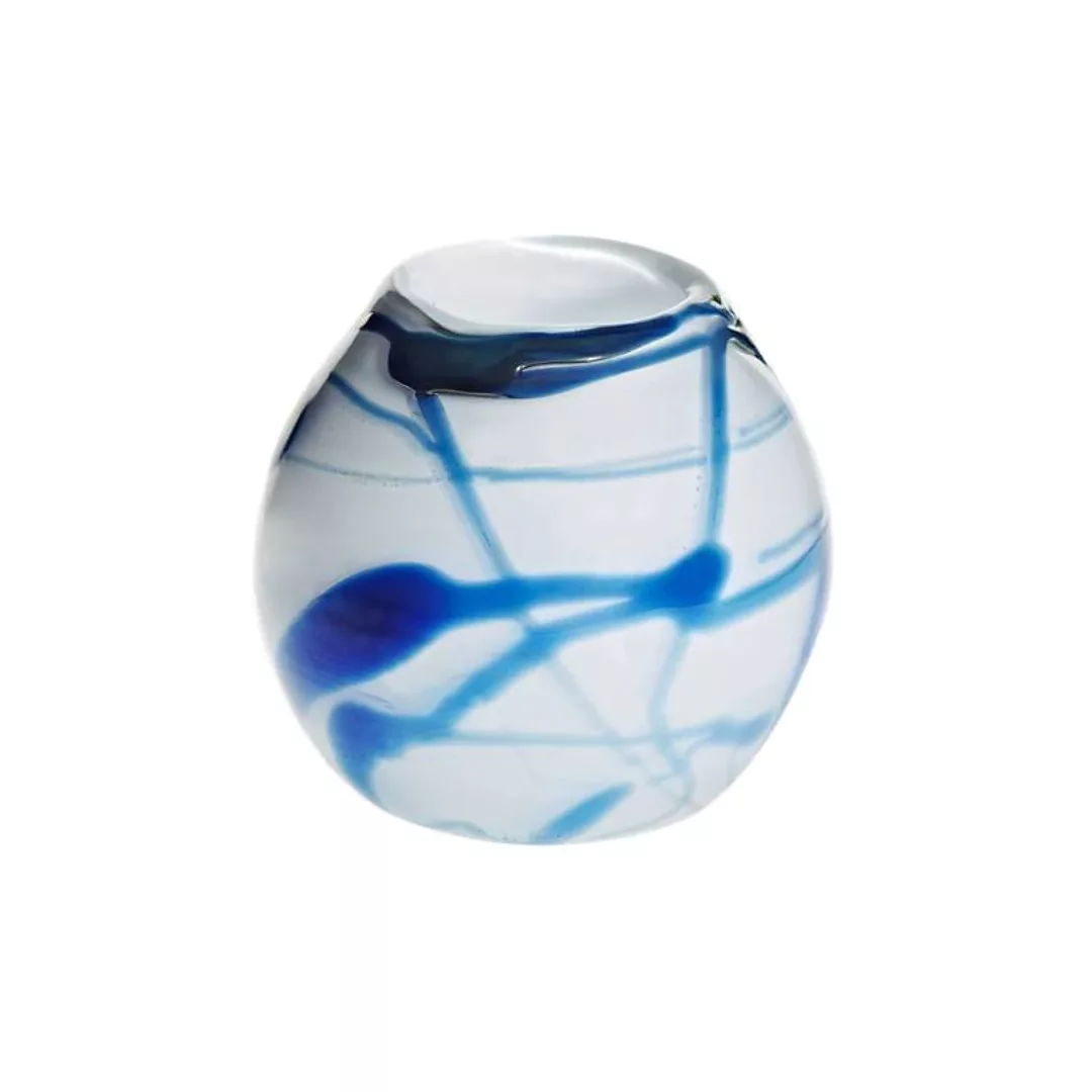 Windlicht "Stiller" (10cm), weiß/blau günstig online kaufen