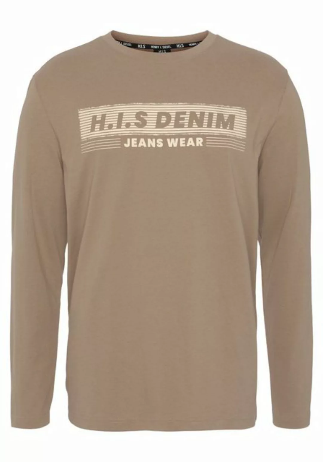 H.I.S Longsleeve Langarm, bedruckt, Rundhalsausschnitt, für die Freizeit günstig online kaufen