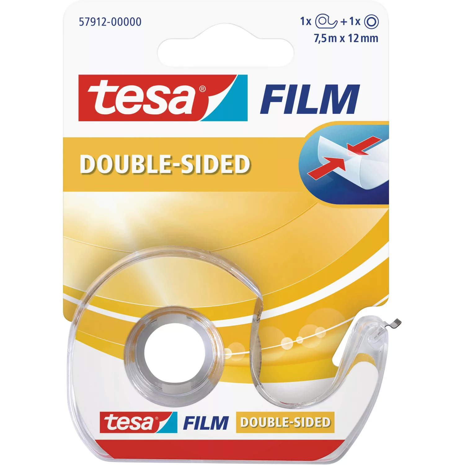 Tesa Film doppelseitig 7,5 m x 12 mm mit Abroller günstig online kaufen