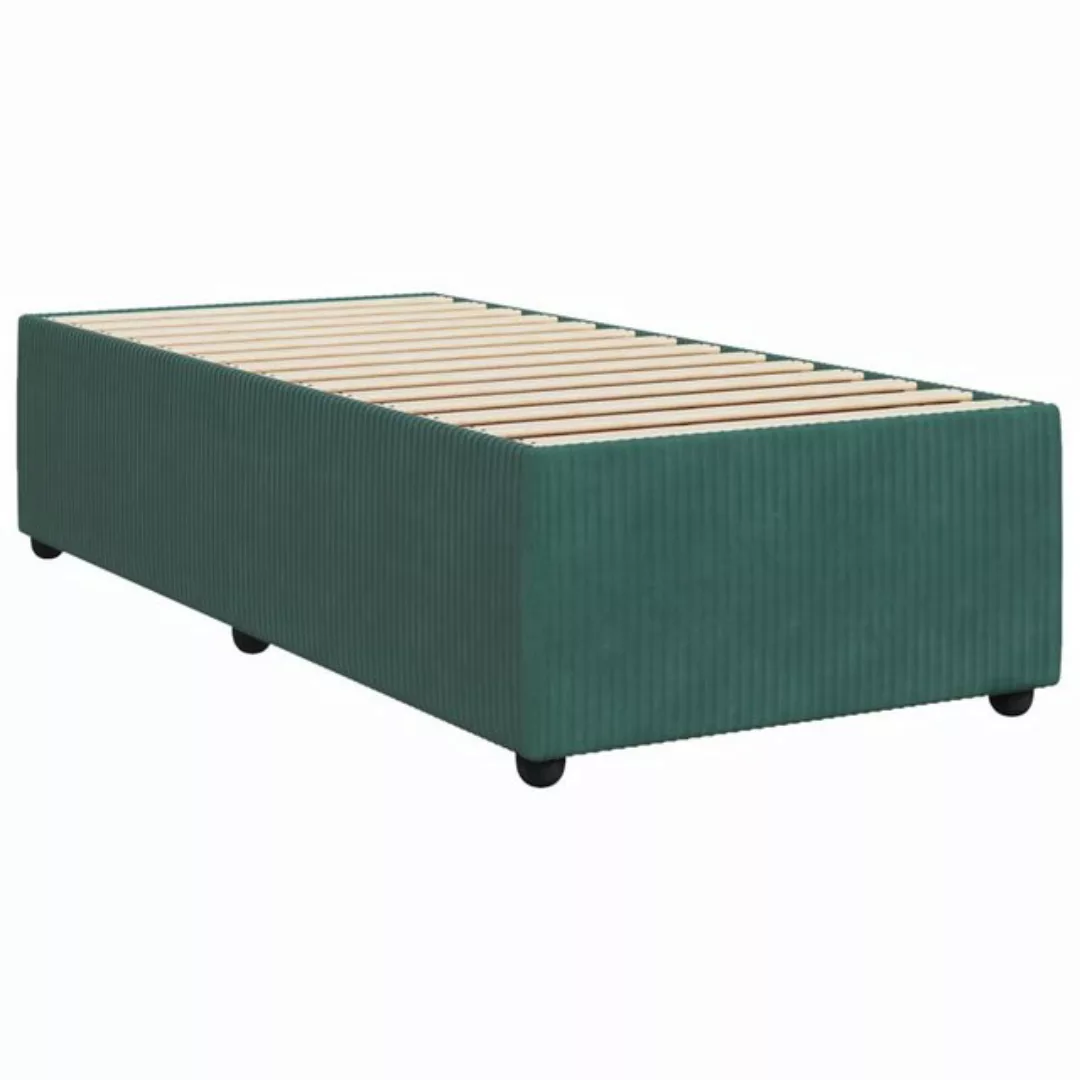 vidaXL Bett Bettgestell ohne Matratze Dunkelgrün 90x190 cm Samt günstig online kaufen