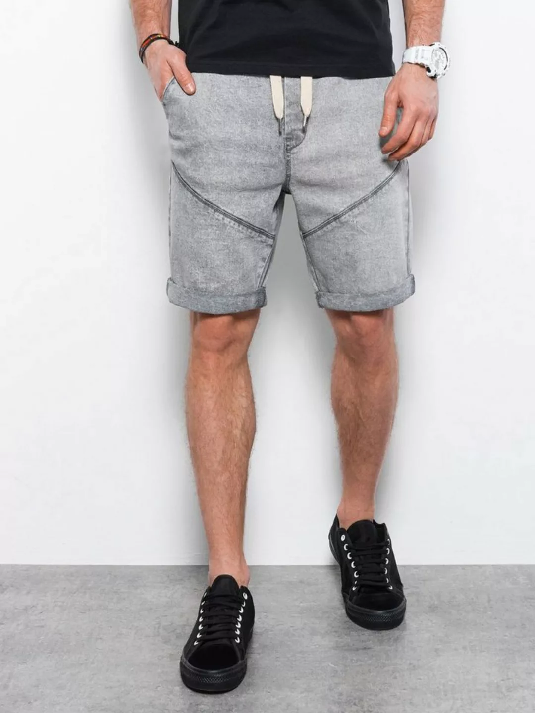 OMBRE Shorts Ombre Denim-Shorts für Männer - grau W361 M günstig online kaufen