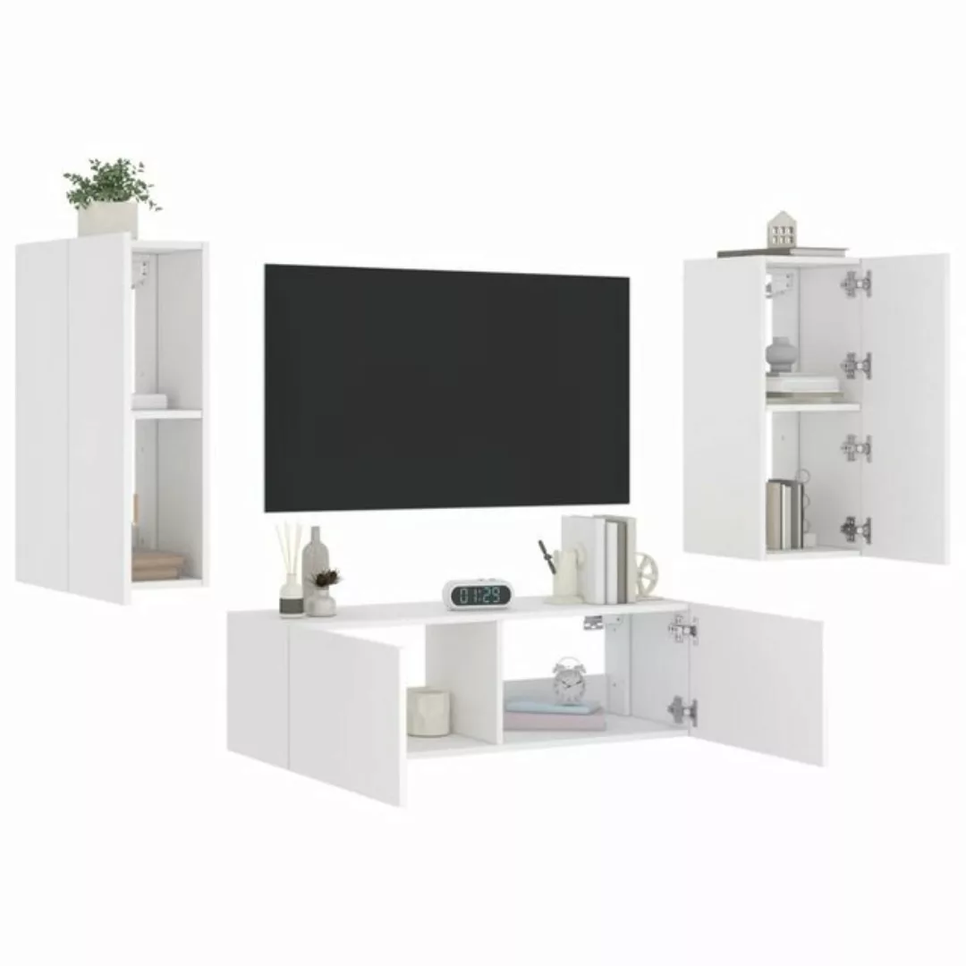 vidaXL TV-Schrank 3tlg TV Schrank Set Hängeschrank Wohnwand Fernsehschrank günstig online kaufen