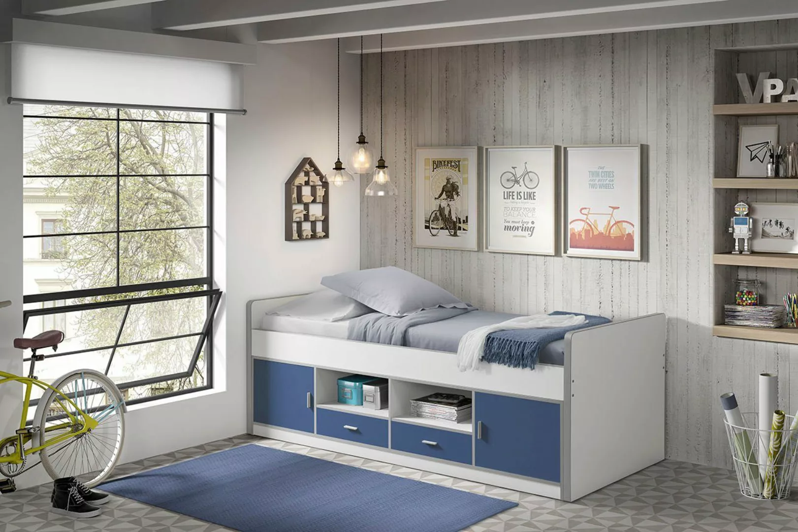 Vipack Einzelbett "Bonny", mit Komfort Liegehöhe, Stauraum unter dem Bett, günstig online kaufen