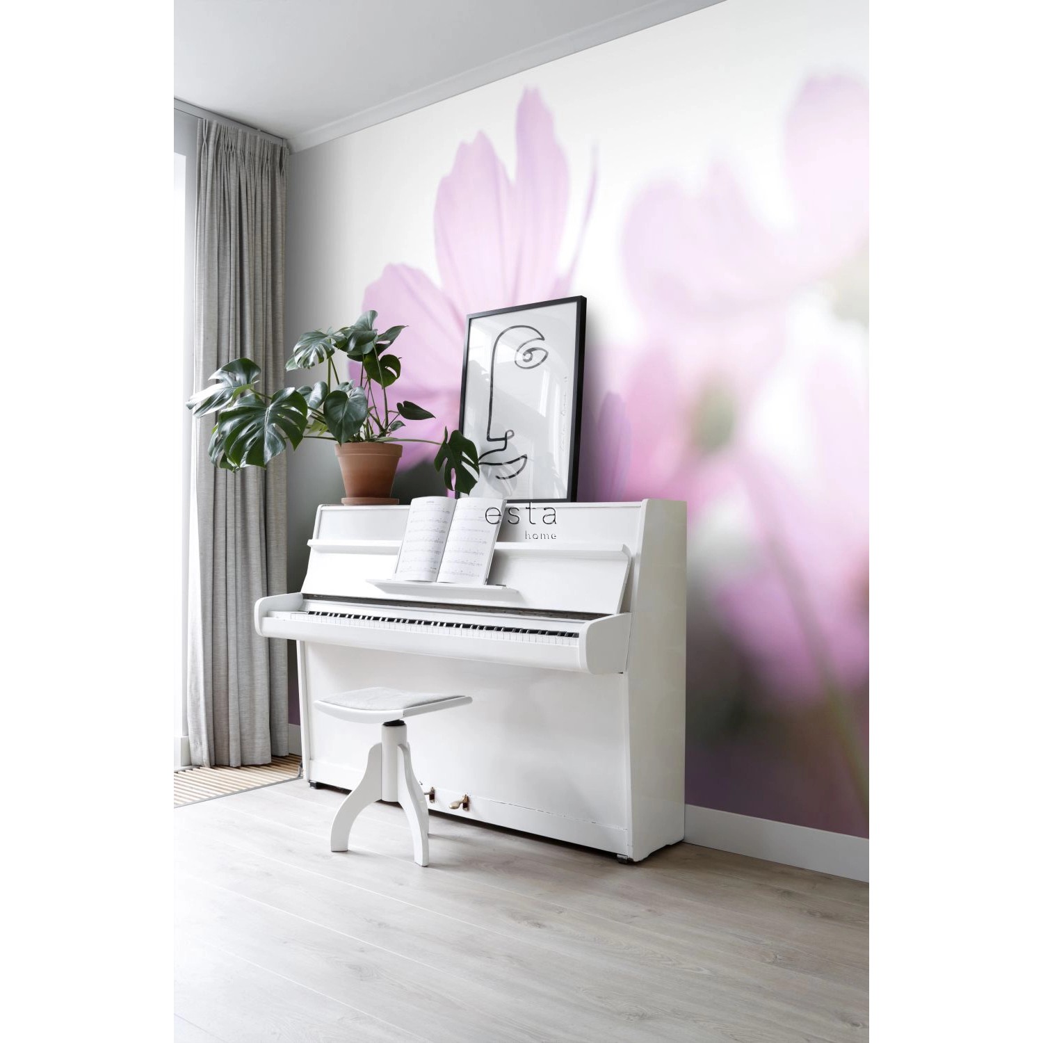 ESTAhome Fototapete Feldblumen Rosa 418,5 cm x 279 m 158009 günstig online kaufen