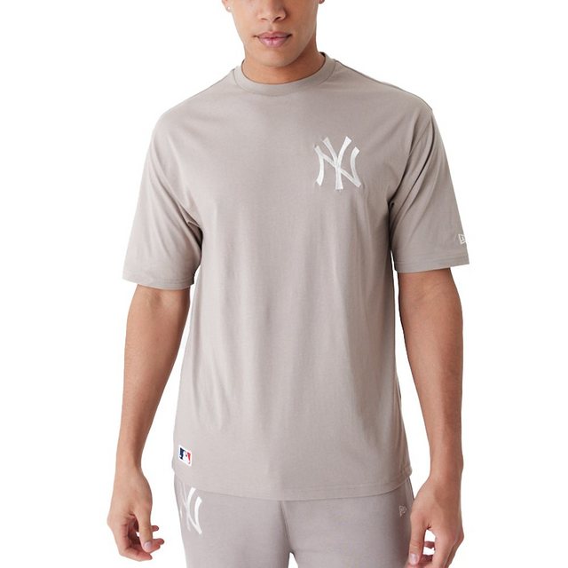 New Era Print-Shirt Oversize New York Yankees ash brown günstig online kaufen