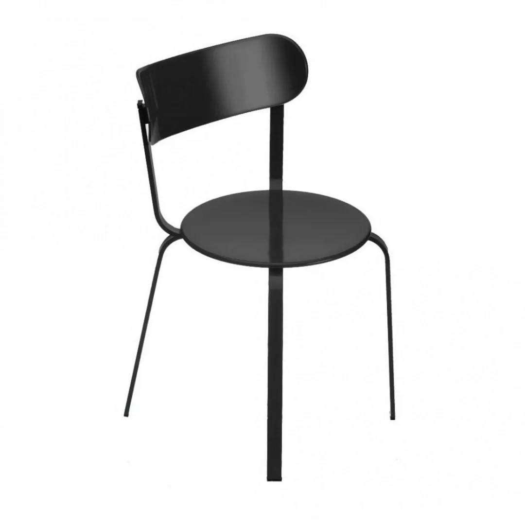 la palma - Stil S48 Stuhl Vierbeingestell stapelbar - schwarz/BxHxT 48x78x4 günstig online kaufen
