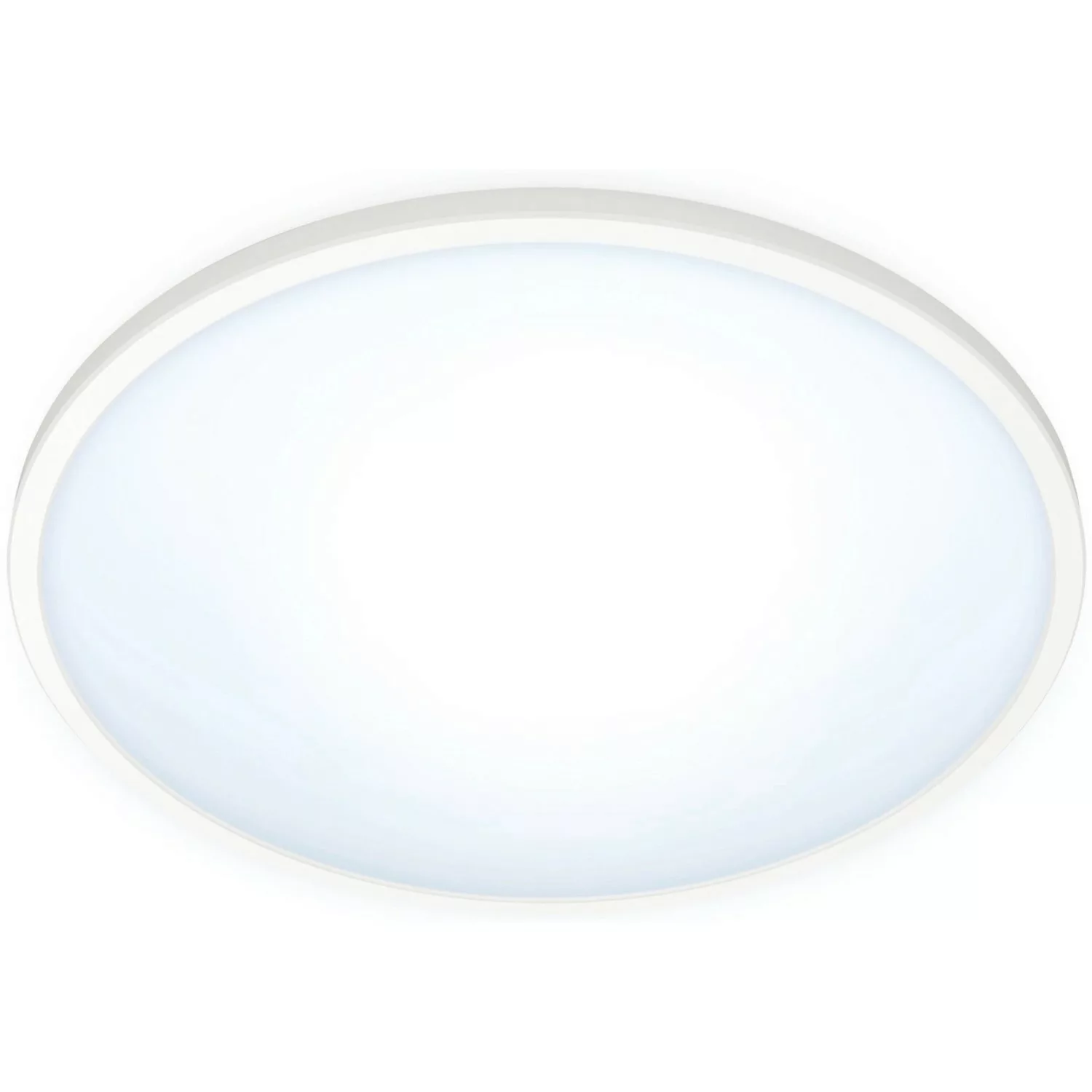 WiZ LED-Deckenleuchte SuperSlim Tunable White 1300 lm Weiß Ø 24,2 cm günstig online kaufen