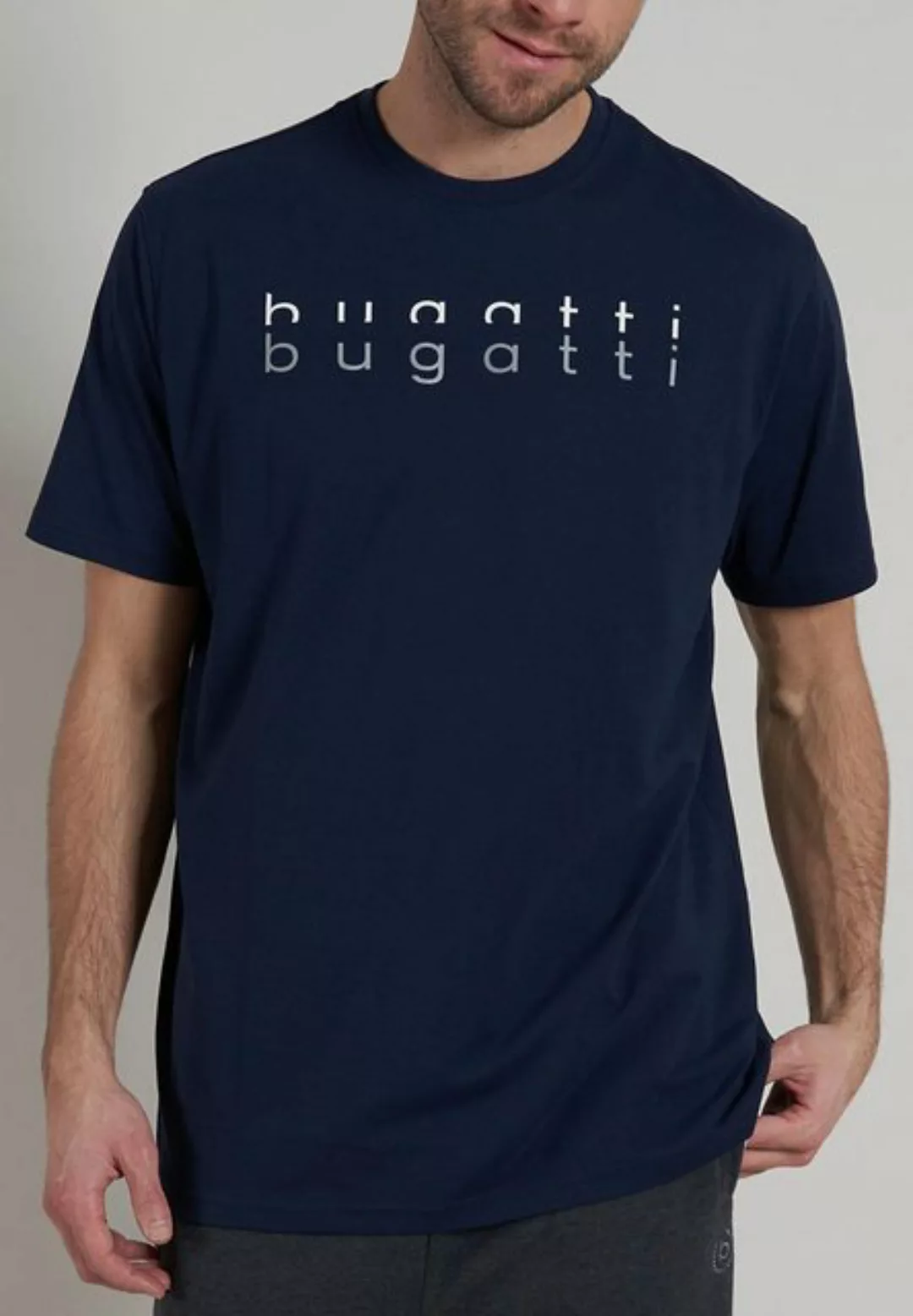 bugatti T-Shirt Shirt, 1/2 A., Rundhals günstig online kaufen